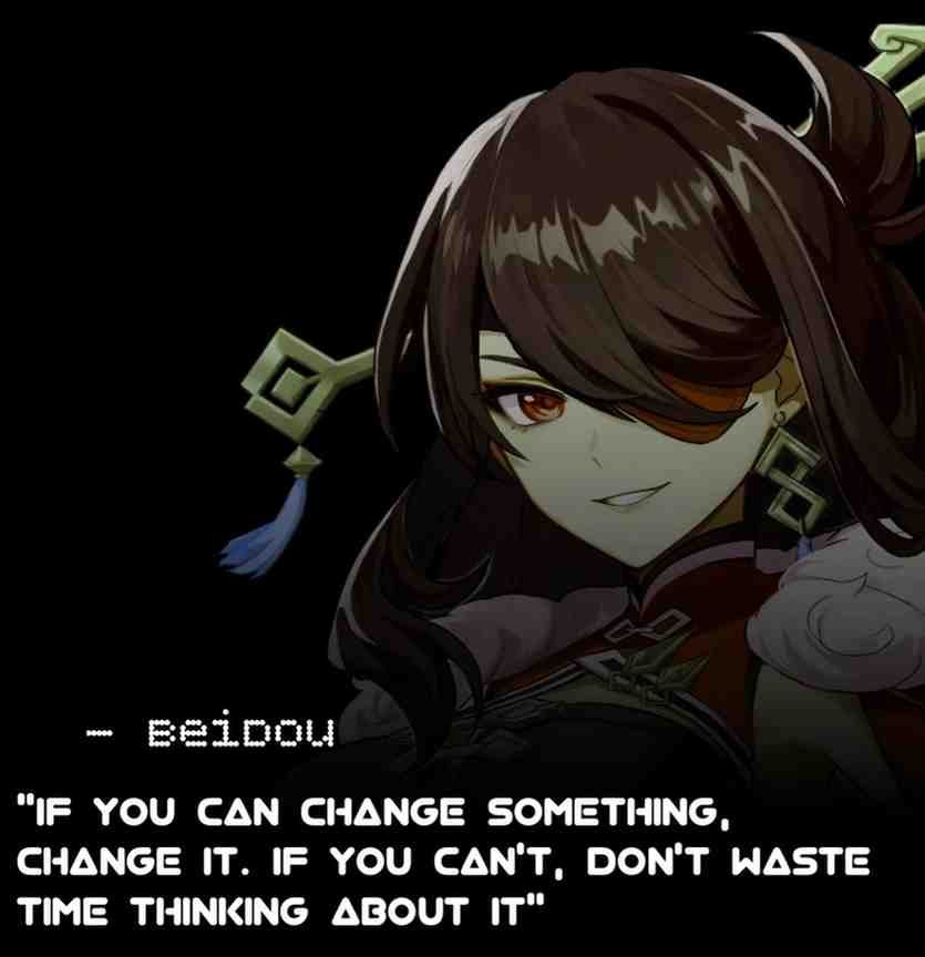 An image with Genshin Impact quotes 