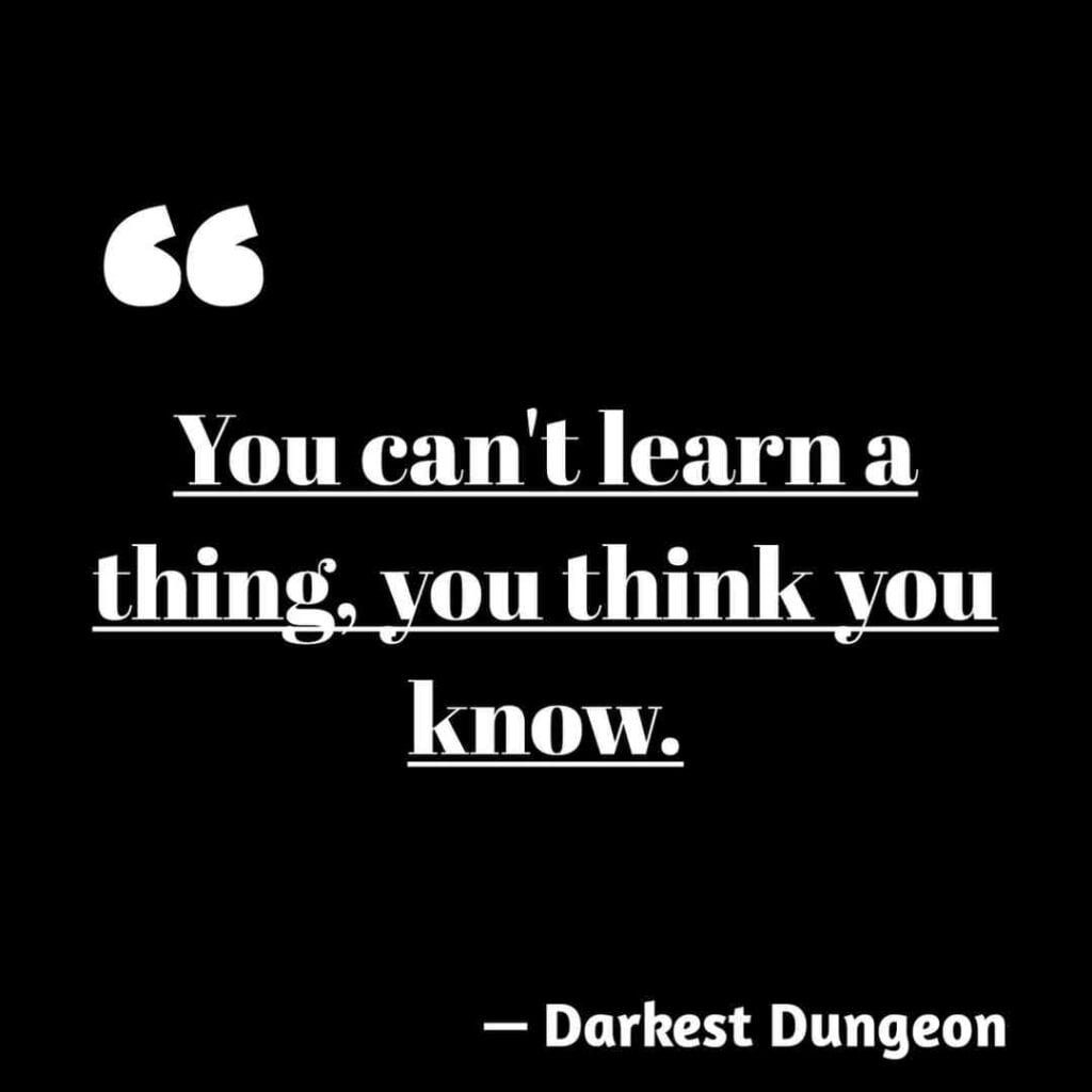 'You can't learn' quote from DD2