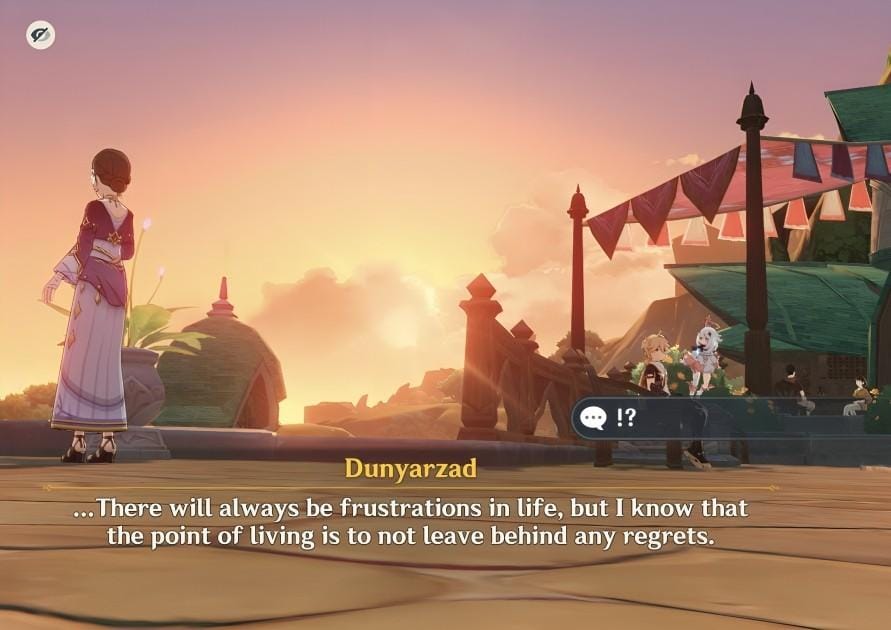 Dunyarzad's quote from the Sumeru Archon quest 