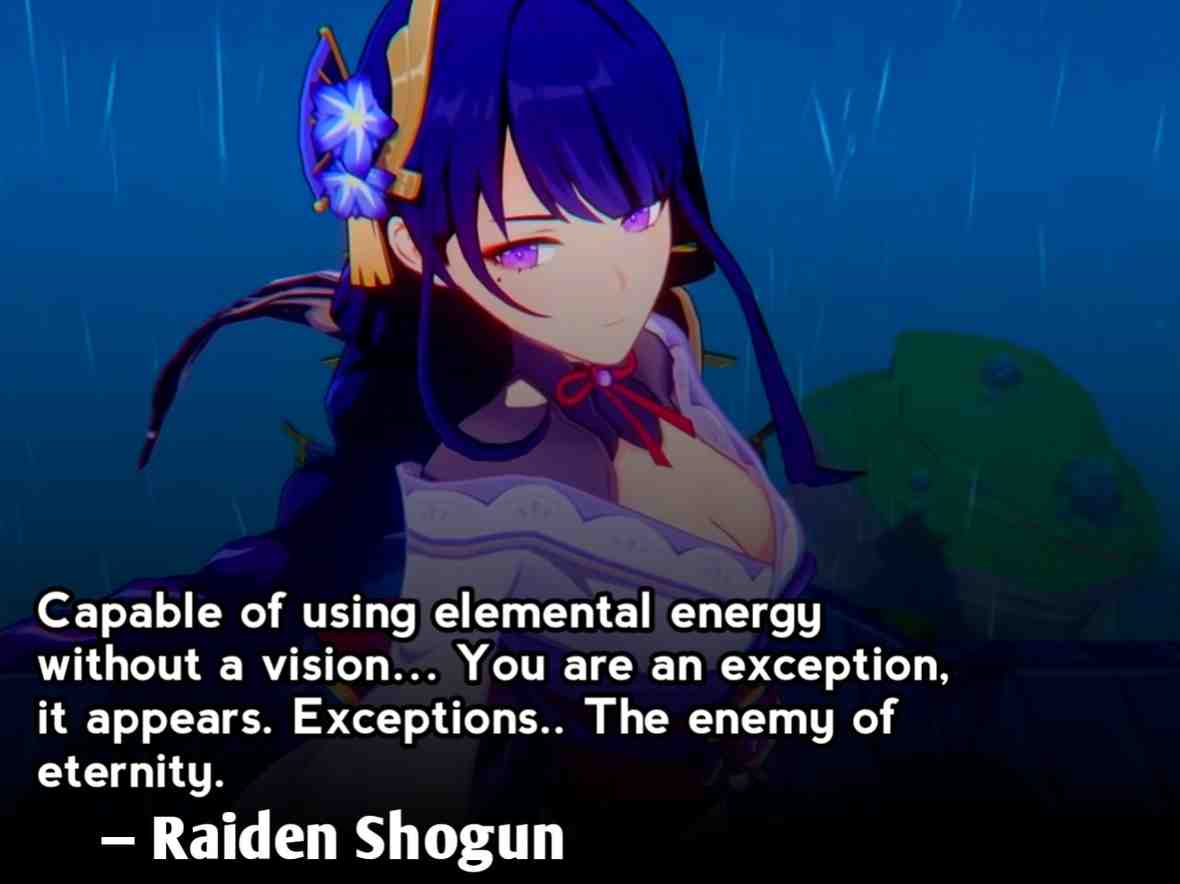 Incorrect Raiden Quotes 15+ Powerful raiden Shogun quotes from Genshin Impact