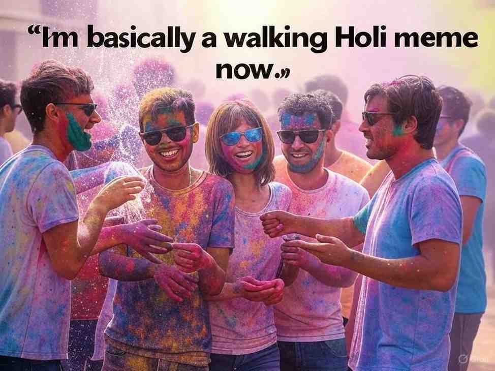 Funny Holi captions for Instagram